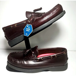 Men's GH Bass & Co. Henry II Slip On Leather Loafers 10 1/2 W-Burgundy -NEW